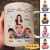 Woman Sitting With Kids Best Mom Ever Gift Personalized Mug Woman Sitting With Kids Best Mom Ever Gift Personalized Mug
