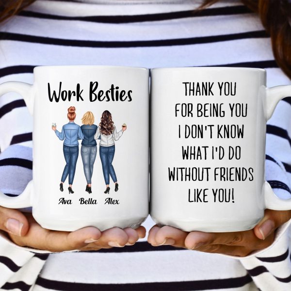 Work Bestie Thank You For Being You - Personalized Mug Work Bestie Thank You For Being You - Personalized Mug