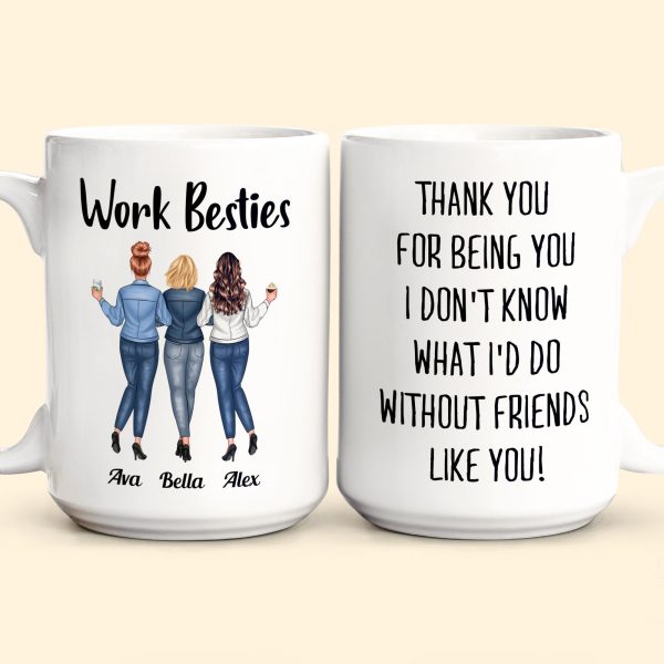 Work Bestie Thank You For Being You - Personalized Mug Work Bestie Thank You For Being You - Personalized Mug