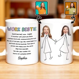 Work Bestie Unique Bond With Coworker - Personalized Custom Coffee Mug - COL108_MG