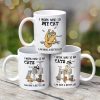 Work Hard For My Cats Funny Cartoon Cat Tower Personalized Mug