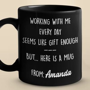 Work It Harder, Make It Better - Coworker Personalized Custom Black Mug - Gift For Coworkers, Work Friends, Colleagues