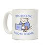 Working From Home Lazy Cat Coffee Mug Working From Home Lazy Cat Coffee Mug