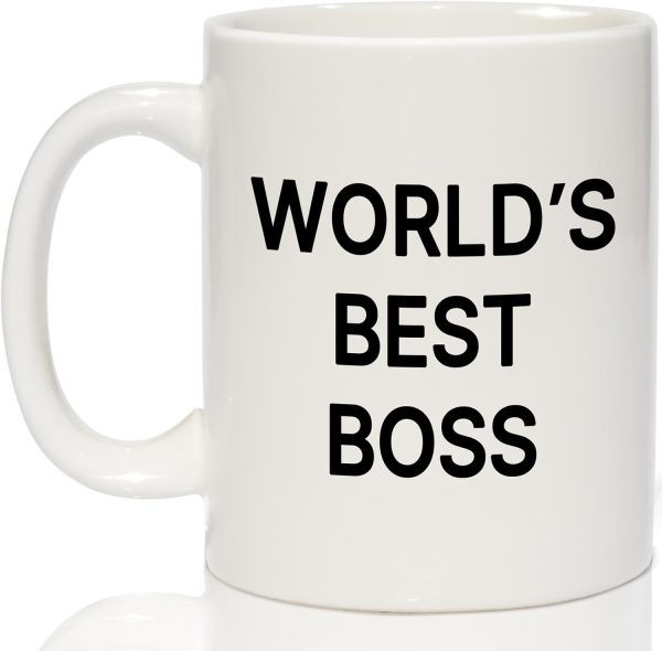 World's Best Boss Coffee Mug, Funny Office Gift for Boss Men Women, Boss Day Birthday Christmas Gift from Coworkers Employees World's Best Boss Coffee Mug, Funny Office Gift for Boss Men Women, Boss Day Birthday Christmas Gift from Coworkers Employees