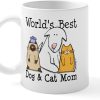 World's Best Dog and Cat Mom Coffee Mug Funny Pet Lover Gift for Dog Mom Cat Mom Women World's Best Dog and Cat Mom Coffee Mug Funny Pet Lover Gift for Dog Mom Cat Mom Women