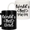 World's Best Mom And Dad Coffee Mug Set, Gift for Parents from Daughter Son Kids Anniversary Birthday Gift World's Best Mom And Dad Coffee Mug Set, Gift for Parents from Daughter Son Kids Anniversary Birthday Gift