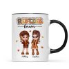 Y2K Fall Season Best Friends Sisters Colorful Pattern Personalized Mug, Gift For Besties Y2K Fall Season Best Friends Sisters Colorful Pattern Personalized Mug, Gift For Besties