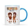Y2K Fall Season Best Friends Sisters Colorful Pattern Personalized Mug, Gift For Besties Y2K Fall Season Best Friends Sisters Colorful Pattern Personalized Mug, Gift For Besties