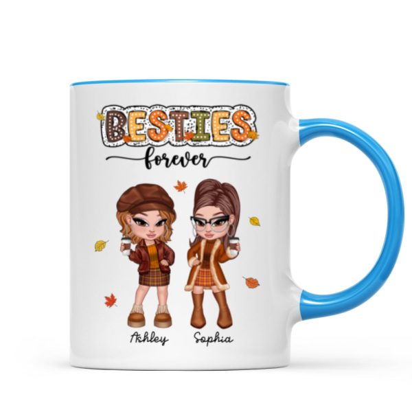 Y2K Fall Season Best Friends Sisters Colorful Pattern Personalized Mug, Gift For Besties Y2K Fall Season Best Friends Sisters Colorful Pattern Personalized Mug, Gift For Besties