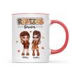 Y2K Fall Season Best Friends Sisters Colorful Pattern Personalized Mug, Gift For Besties Y2K Fall Season Best Friends Sisters Colorful Pattern Personalized Mug, Gift For Besties