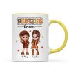 Y2K Fall Season Best Friends Sisters Colorful Pattern Personalized Mug, Gift For Besties Y2K Fall Season Best Friends Sisters Colorful Pattern Personalized Mug, Gift For Besties