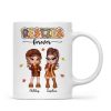 Y2K Fall Season Best Friends Sisters Colorful Pattern Personalized Mug, Gift For Besties Y2K Fall Season Best Friends Sisters Colorful Pattern Personalized Mug, Gift For Besties