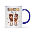 Y2K Fall Season Best Friends Sisters Colorful Pattern Personalized Mug, Gift For Besties Y2K Fall Season Best Friends Sisters Colorful Pattern Personalized Mug, Gift For Besties
