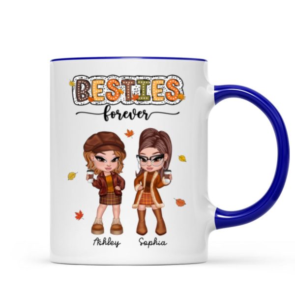 Y2K Fall Season Best Friends Sisters Colorful Pattern Personalized Mug, Gift For Besties Y2K Fall Season Best Friends Sisters Colorful Pattern Personalized Mug, Gift For Besties