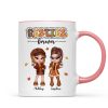 Y2K Fall Season Best Friends Sisters Colorful Pattern Personalized Mug, Gift For Besties Y2K Fall Season Best Friends Sisters Colorful Pattern Personalized Mug, Gift For Besties