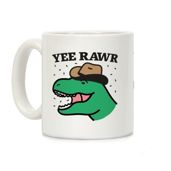 YEE RAWR Cowboy Dino Coffee Mug YEE RAWR Cowboy Dino Coffee Mug