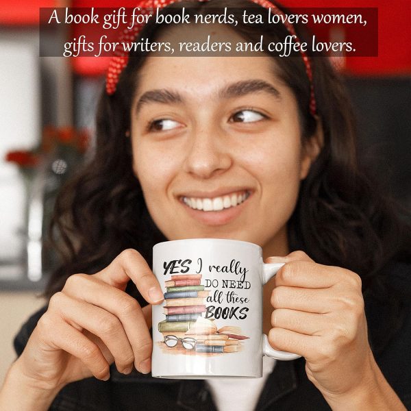 Yes I Really Do Need All These Books Coffee Mug, Funny Book Lover Gift for Mom Dad Sister Friend Birthday Gift Yes I Really Do Need All These Books Coffee Mug, Funny Book Lover Gift for Mom Dad Sister Friend Birthday Gift