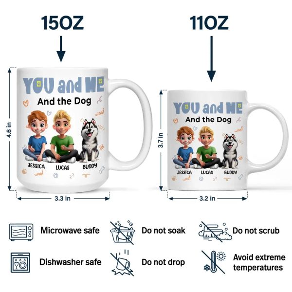 You and Me and the Dogs - Personalized Ceramic Mug for Couples & Dog Lovers, Cute Custom Gift for Valentine's Day & Anniversaries You and Me and the Dogs - Personalized Ceramic Mug for Couples & Dog Lovers, Cute Custom Gift for Valentine's Day & Anniversaries