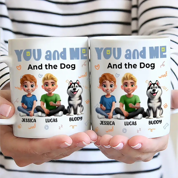 You and Me and the Dogs - Personalized Ceramic Mug for Couples & Dog Lovers, Cute Custom Gift for Valentine's Day & Anniversaries You and Me and the Dogs - Personalized Ceramic Mug for Couples & Dog Lovers, Cute Custom Gift for Valentine's Day & Anniversaries