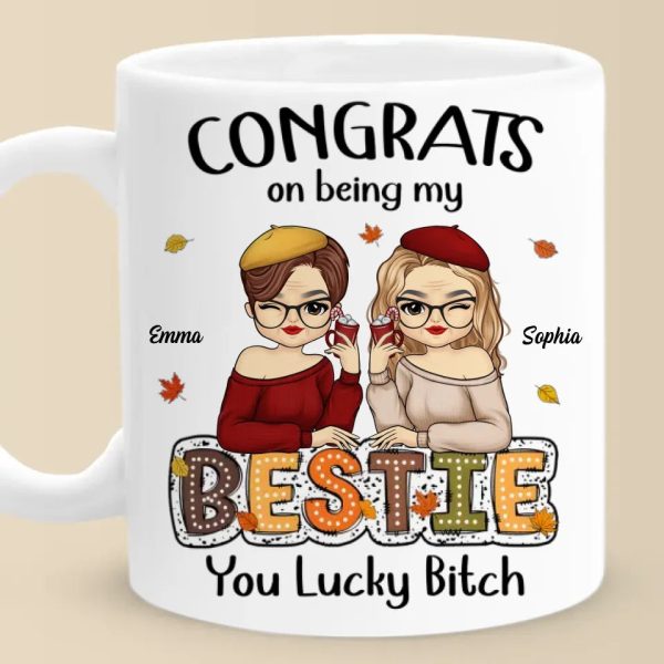 You Are Blood, You Are Sisters - Besties Personalized Custom Mug - Autumn Fall Gift For Best Friends, BFF, Sisters