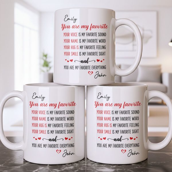 You Are My Favorite Heart Typography Everything - Personalized Custom Coffee Mug - CPL1382_MG You Are My Favorite Heart Typography Everything - Personalized Custom Coffee Mug - CPL1382_MG