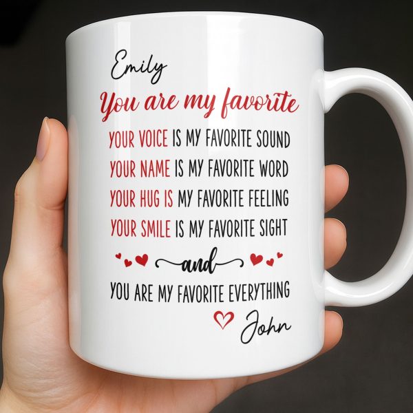 You Are My Favorite Heart Typography Everything - Personalized Custom Coffee Mug - CPL1382_MG You Are My Favorite Heart Typography Everything - Personalized Custom Coffee Mug - CPL1382_MG