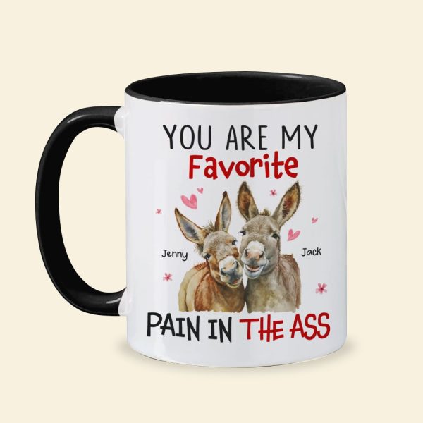 You Are My Favorite- Personalized Accent Mug- Couple Gift- Donkey Couple You Are My Favorite- Personalized Accent Mug- Couple Gift- Donkey Couple