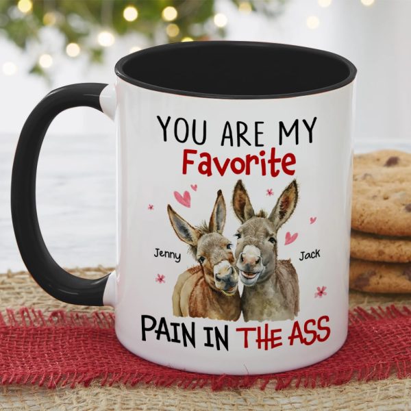 You Are My Favorite- Personalized Accent Mug- Couple Gift- Donkey Couple You Are My Favorite- Personalized Accent Mug- Couple Gift- Donkey Couple