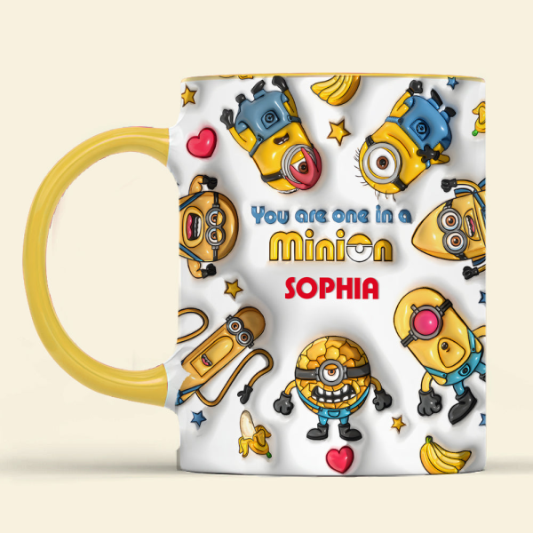 You Are One In A Million - Personalized 3D Inflated Effect Accent Mug - Gift For Yellow Monster Fan HH01 You Are One In A Million - Personalized 3D Inflated Effect Accent Mug - Gift For Yellow Monster Fan HH01