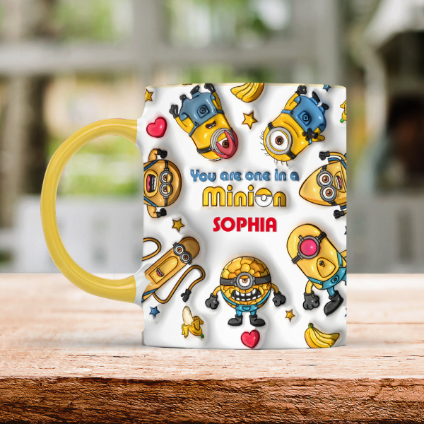 You Are One In A Million - Personalized 3D Inflated Effect Accent Mug - Gift For Yellow Monster Fan HH01 You Are One In A Million - Personalized 3D Inflated Effect Accent Mug - Gift For Yellow Monster Fan HH01
