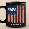 You Embody The Heart Of America - Family Personalized Custom Black Mug - Gift For Dad, Grandpa You Embody The Heart Of America - Family Personalized Custom Black Mug - Gift For Dad, Grandpa