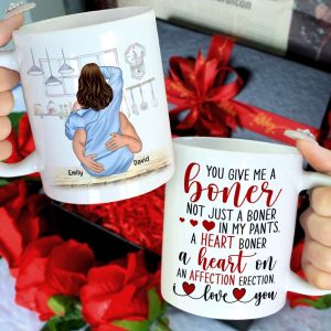 You Give Me A Boner, Couple Make Love White Mug