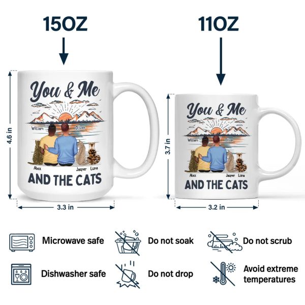 You & Me And The Cat - Personalized Mug You & Me And The Cat - Personalized Mug