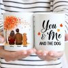 You Me And The Dog Cat Fall Season Couple Back View Pet Lover Personalized Mug You Me And The Dog Cat Fall Season Couple Back View Pet Lover Personalized Mug