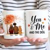 You Me And The Dog Cat Fall Season Couple Back View Pet Lover Personalized Mug You Me And The Dog Cat Fall Season Couple Back View Pet Lover Personalized Mug