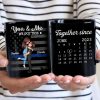 You & Me We Got This Hero Couple Hugging Kissing Anniversary Calendar Keepsake Personalized Mug