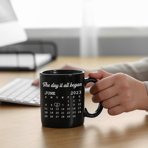 You & Me We Got This Hero Couple Hugging Kissing Anniversary Calendar Keepsake Personalized Mug