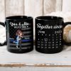You & Me We Got This Hero Couple Hugging Kissing Anniversary Calendar Keepsake Personalized Mug