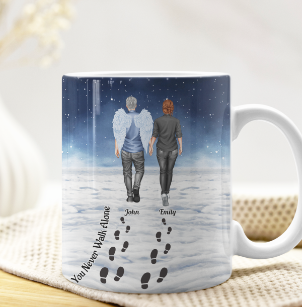 You Never Walk Alone - Memorial Gift For Loss Of Loved Ones - Personalized Mug You Never Walk Alone - Memorial Gift For Loss Of Loved Ones - Personalized Mug