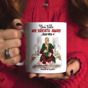 You Take My Breath Away, Gift For Couple, Personalized Mug, Funny Couple Mug, Christmas Gift