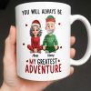 You Will Always Be My Greatest Adventure With Hearts And Santa Hats - Personalized Custom Coffee Mug - CPL1035_MG You Will Always Be My Greatest Adventure With Hearts And Santa Hats - Personalized Custom Coffee Mug - CPL1035_MG