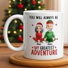 You Will Always Be My Greatest Adventure With Hearts And Santa Hats - Personalized Custom Coffee Mug - CPL1035_MG You Will Always Be My Greatest Adventure With Hearts And Santa Hats - Personalized Custom Coffee Mug - CPL1035_MG