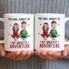 You Will Always Be My Greatest Adventure With Hearts And Santa Hats - Personalized Custom Coffee Mug - CPL1035_MG You Will Always Be My Greatest Adventure With Hearts And Santa Hats - Personalized Custom Coffee Mug - CPL1035_MG