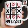 You Won My Heart With Tic-Tac-Toe And Hearts - Personalized Custom Coffee Mug - CPL1346_MG You Won My Heart With Tic-Tac-Toe And Hearts - Personalized Custom Coffee Mug - CPL1346_MG