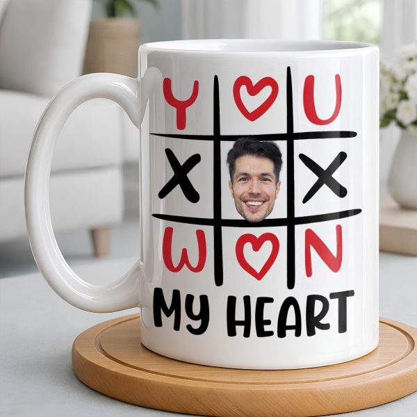 You Won My Heart With Tic-Tac-Toe And Hearts - Personalized Custom Coffee Mug - CPL1346_MG You Won My Heart With Tic-Tac-Toe And Hearts - Personalized Custom Coffee Mug - CPL1346_MG