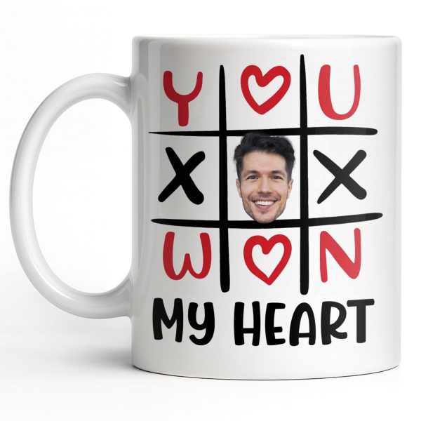 You Won My Heart With Tic-Tac-Toe And Hearts - Personalized Custom Coffee Mug - CPL1346_MG You Won My Heart With Tic-Tac-Toe And Hearts - Personalized Custom Coffee Mug - CPL1346_MG