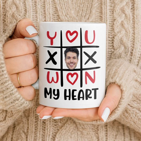 You Won My Heart With Tic-Tac-Toe And Hearts - Personalized Custom Coffee Mug - CPL1346_MG You Won My Heart With Tic-Tac-Toe And Hearts - Personalized Custom Coffee Mug - CPL1346_MG