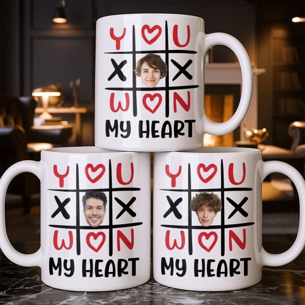 You Won My Heart With Tic-Tac-Toe And Hearts - Personalized Custom Coffee Mug - CPL1346_MG You Won My Heart With Tic-Tac-Toe And Hearts - Personalized Custom Coffee Mug - CPL1346_MG
