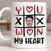 You Won My Heart With Tic-Tac-Toe And Hearts - Personalized Custom Coffee Mug - CPL1346_MG You Won My Heart With Tic-Tac-Toe And Hearts - Personalized Custom Coffee Mug - CPL1346_MG