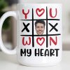 You Won My Heart With Tic-Tac-Toe And Hearts - Personalized Custom Coffee Mug - CPL1346_MG You Won My Heart With Tic-Tac-Toe And Hearts - Personalized Custom Coffee Mug - CPL1346_MG